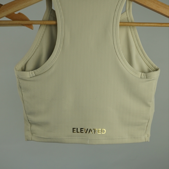 Women's  Sportsbra | S-XL Ribbed Cup Insert . Crop Top - Picture 4 of 7